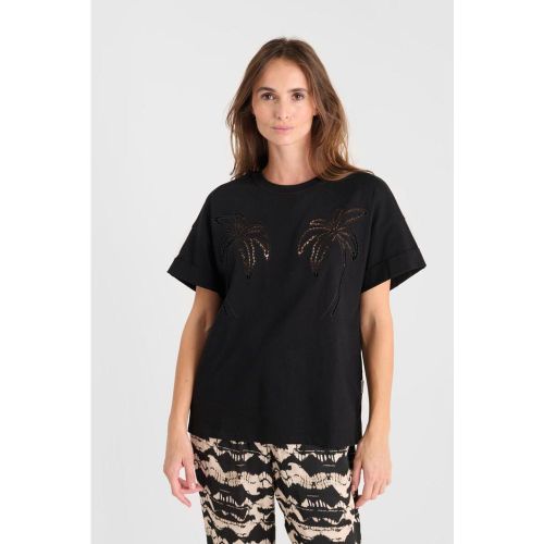 Tee-Shirt ISTAN noir en coton Nora - Le Temps des Cerises - Modalova