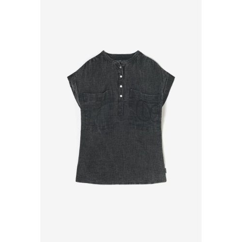 Top CLAUDIE noir en coton - Le Temps des Cerises - Modalova