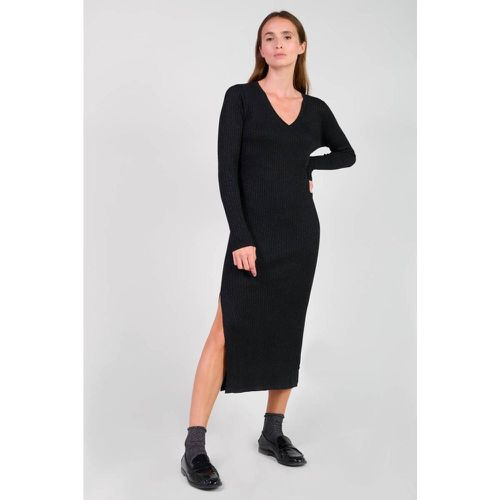 Robe longue droite ANOMY noir Isla - Le Temps des Cerises - Modalova