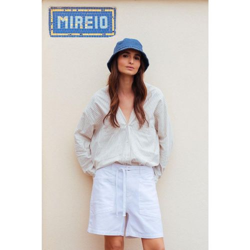 Short en jeans MADO blanc Ione - Le Temps des Cerises - Modalova