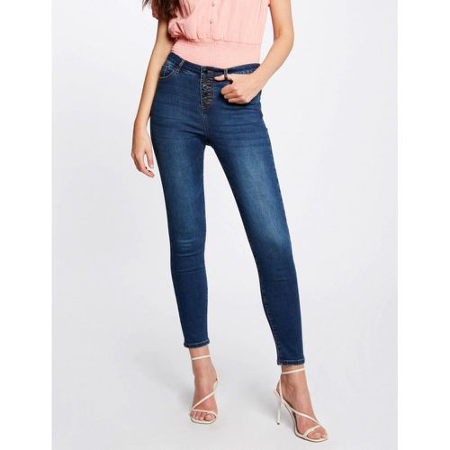 Jeans slim taille standard 7/8ème en coton - Morgan - Modalova