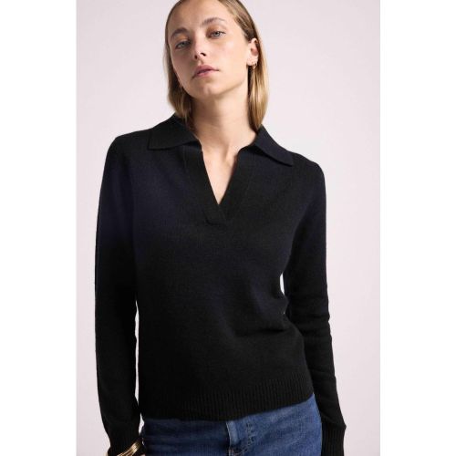 Pull col polo AURORE en cachemire - Maison Héritage - Modalova