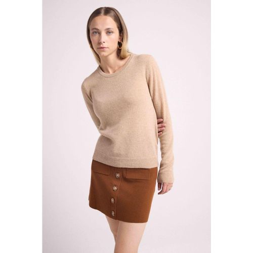 Pull col rond ZARA en cachemire new beige creme - Maison Héritage - Modalova