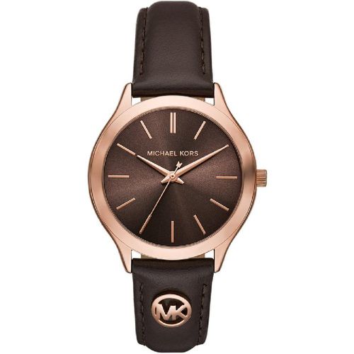 Montre Slim Runway - MK7489 Bracelet Cuir - Michael Kors - Modalova