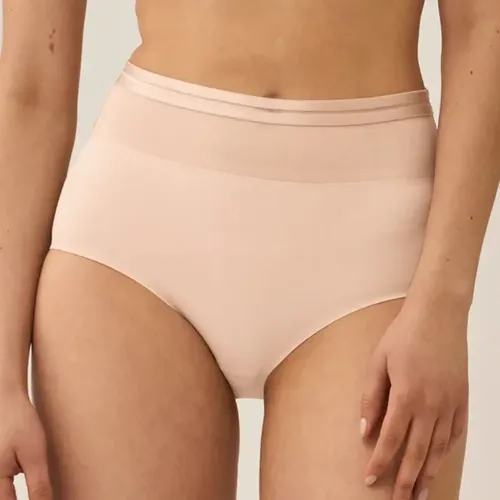 Culotte taille haute ceinture transparente - Beige Claire - Naturana - Modalova
