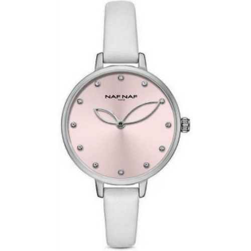 Montre - NAFW1014 Bracelet Cuir Blanc - Naf Naf - Modalova