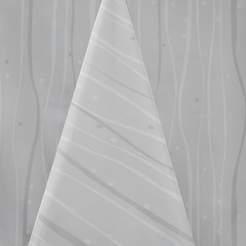 Nappe ronde 180 tissu damassé FIZZY perle - Calitex - Modalova