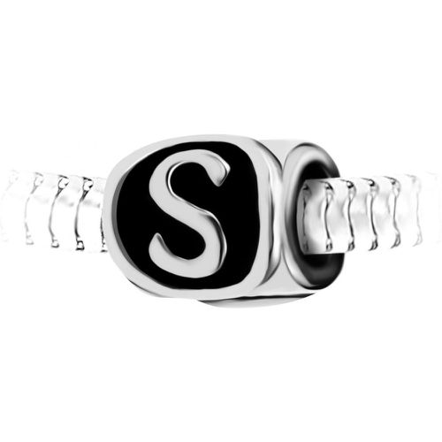 Charm perle lettre S en acier par SC Crystal - So Charm Bijoux - Modalova