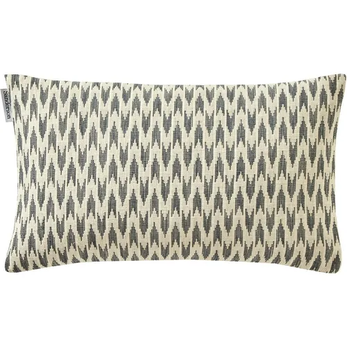 Enveloppe de coussin et coussin intérieur RIVIERA Navy - Blanc des Vosges - Modalova