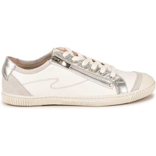 Baskets Basses Cuir Zippées /Argent - BAHIA SUÈDE MÉTALLISÉ F2H - Pataugas - Modalova