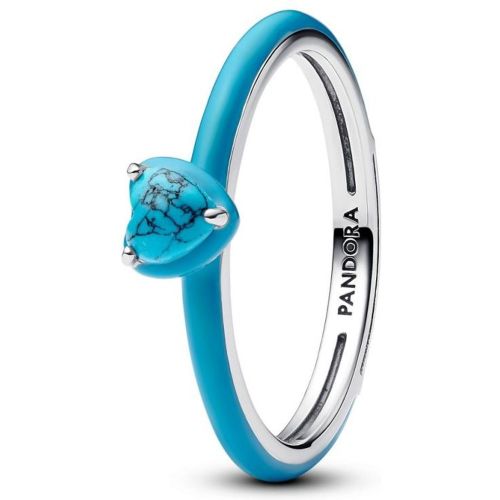 Bague Pierre C?ur Turquoise - Pandora - Modalova