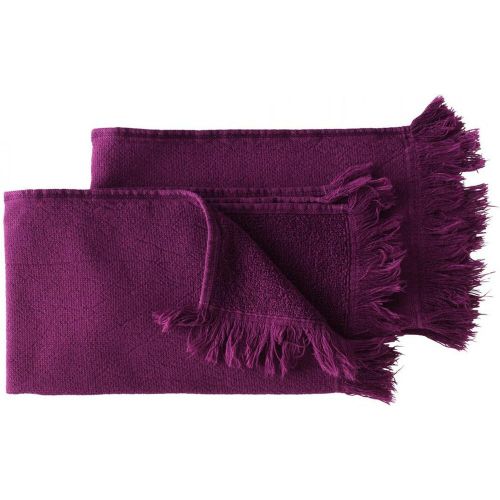 Lot de 2 serviettes invités LUNA Purple rain 50 x 30 - Maison Vivaraise - Modalova
