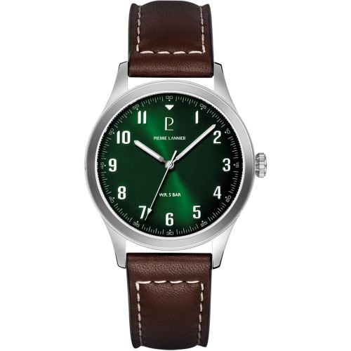 Montre Aviateur - 260G174 Bracelet Cuir Brun - Pierre Lannier - Modalova