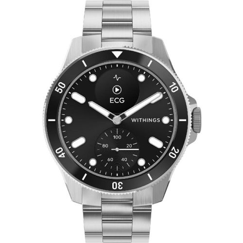 Montre de Santé Connectée Scanwatch Nova - Wsw N Black Bracelet Acier - Withings - Modalova