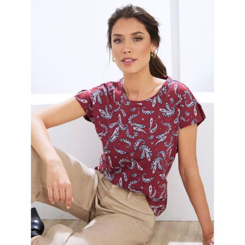 T-shirt à manches courtes imprimé paisley en coton - Venca - Modalova