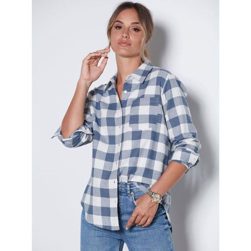 Chemise tissée à carreaux avec poche en coton - Venca - Modalova