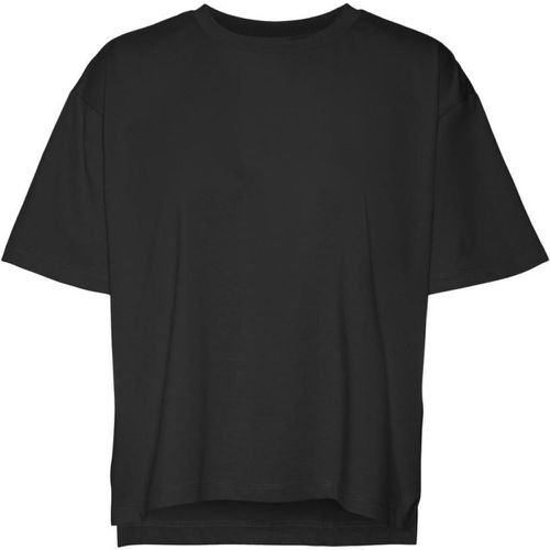 T-shirt Boxy Fit Col rond Manches courtes Ourlet bas en coton - Vero Moda - Modalova