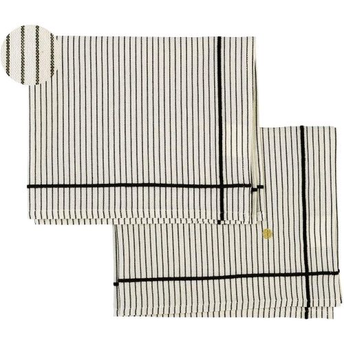 Lot de 2 sets de table LEONIE Caviar 40 x 50 - Maison Vivaraise - Modalova