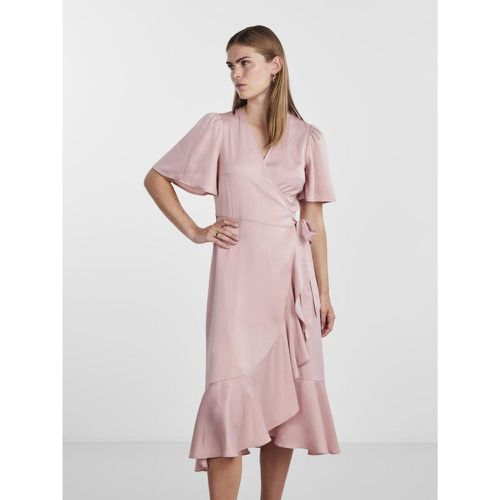 Robe cache-c?ur longue rose - YAS - Modalova