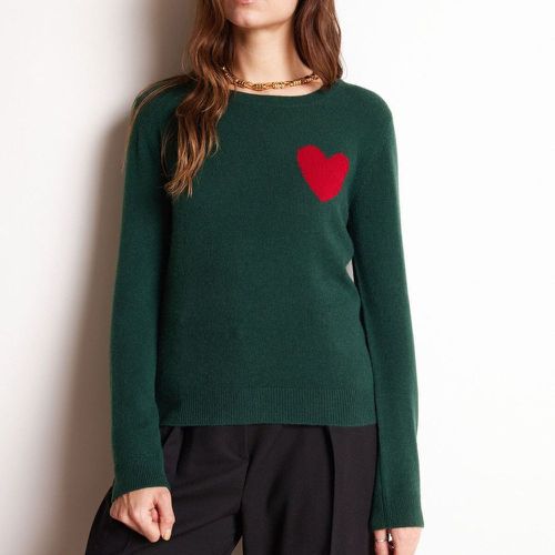 Pull col rond love heritage ZAPHIRA en cachemire vert sapin - Maison Héritage - Modalova