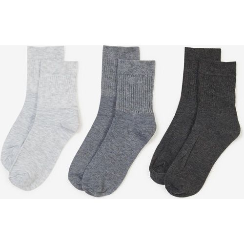 Pack Chaussettes X3 Mid Crew Gris - COURIR - Modalova