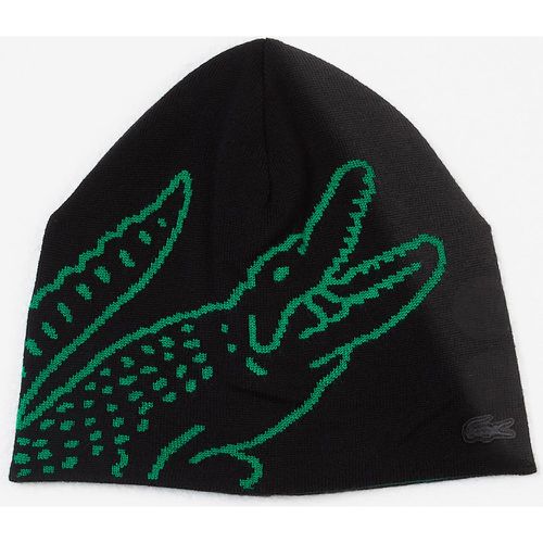 Beanie Logo Reversible Noir/vert - Lacoste - Modalova