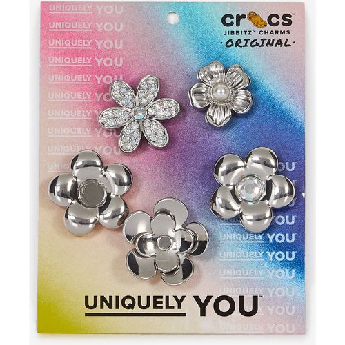 Monochrome Silver Flowers 5 Pack - Crocs - Modalova