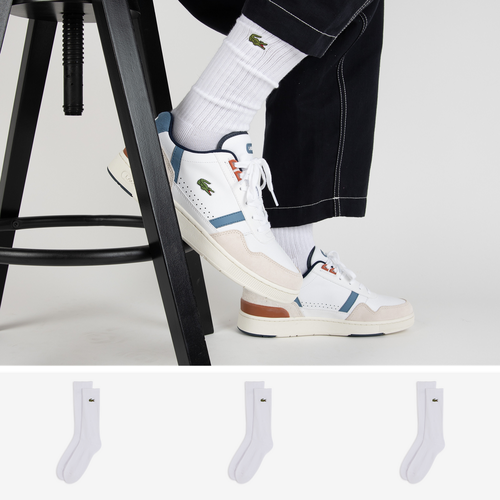 Chaussettes X3 Crew Logo - Enfant - Lacoste - Modalova