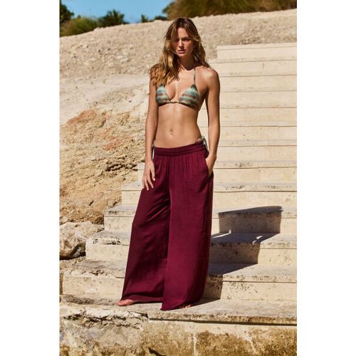 Pantalon palazzo brillant Taille L - Calzedonia - Modalova