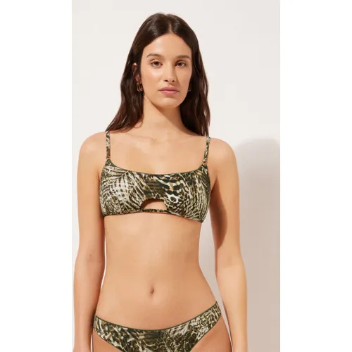 Haut de maillot brassière Tropical Animalier Taille S / 2 - Calzedonia - Modalova