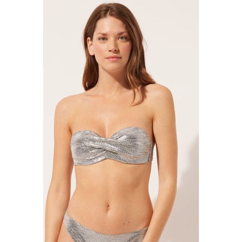 Haut de maillot bandeau à rembourrage léger Light Reflections Taille 38 - Calzedonia - Modalova