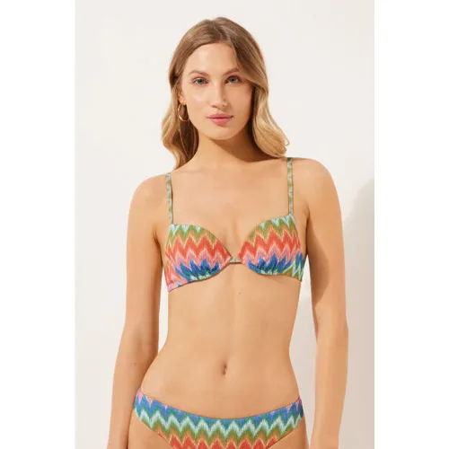 Haut de maillot super push-up Elegant Chevron Taille 34 - Calzedonia - Modalova