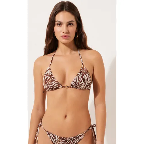 Haut de maillot triangle Brown Zebra Taille 34 - Calzedonia - Modalova