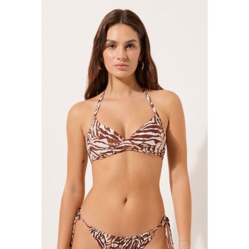 Haut de maillot triangle rembourré Brown Zebra Taille 36 - Calzedonia - Modalova