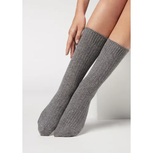 Chaussettes Courtes Côtelées en Laine et Cachemire Taille TAILLE UNIQUE - Calzedonia - Modalova