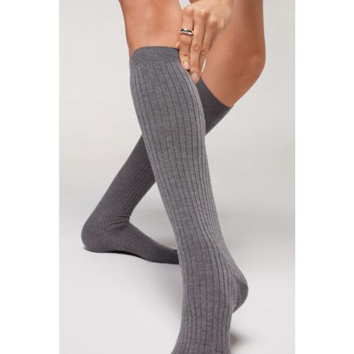 Chaussettes longues en cachemire côtelées Taille 39-41 - Calzedonia - Modalova