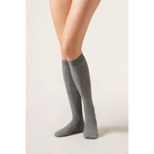 Chaussettes longues en cachemire côtelées Taille 39-41 - Calzedonia - Modalova