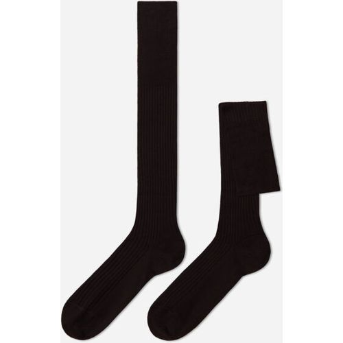 Chaussettes longues côtelées avec fil d’Écosse Taille 40-41 - Calzedonia - Modalova