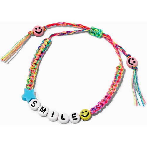 Bracelet de taille réglable tressé « Smile » visage souriant - Claire's - Modalova