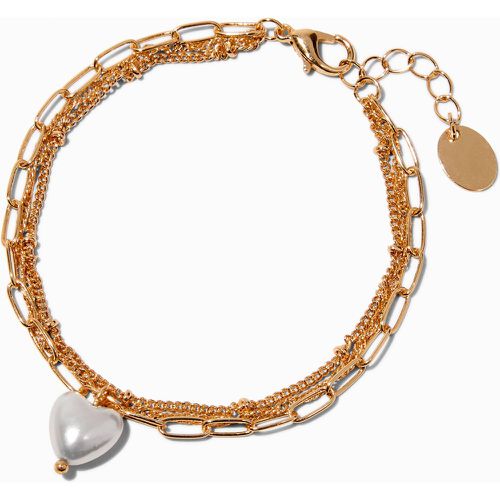 Bracelet multi-rangs cœur perle d’imitation couleur - Claire's - Modalova