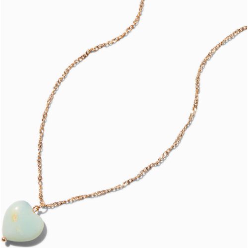 Collier à pendentif cœur en amazonite d’imitation - Claire's - Modalova