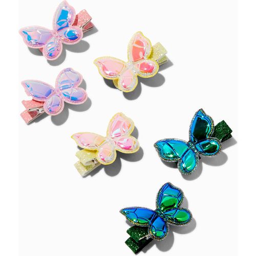 Barrettes papillon holographiques - Lot de 6 - Claire's - Modalova