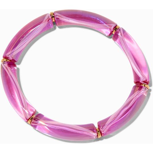 Bracelet élastique tubulaire iridescent - Claire's - Modalova