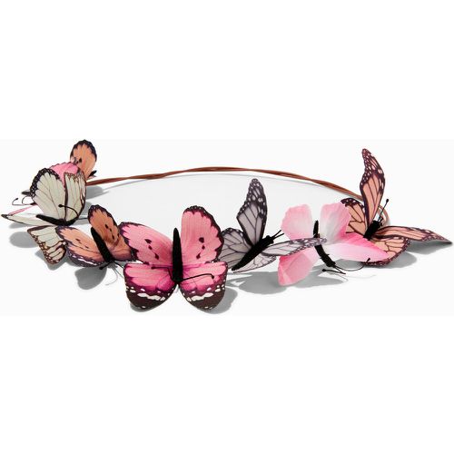 Bandeau couronne papillon rose - Claire's - Modalova