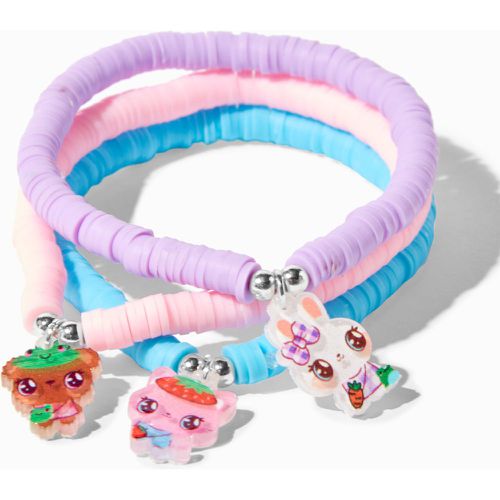 Bracelets élastiques perlés à disques mats petits animaux en costume Club - Lot de 3 - Claire's - Modalova