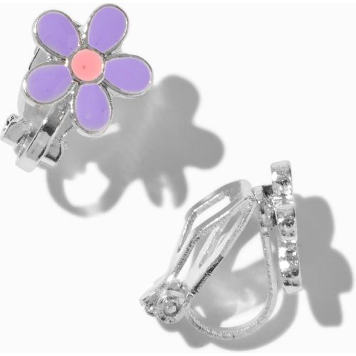 Boucles d'oreilles à clip marguerite violettes - Claire's - Modalova