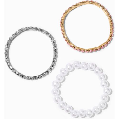Bracelets élastiques perlés en métaux mixtes Club - Lot de 3 - Claire's - Modalova