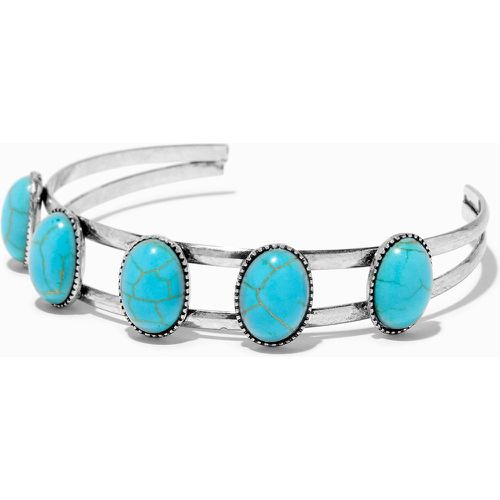Bracelet manchette strass turquoise d'imitation couleur - Claire's - Modalova