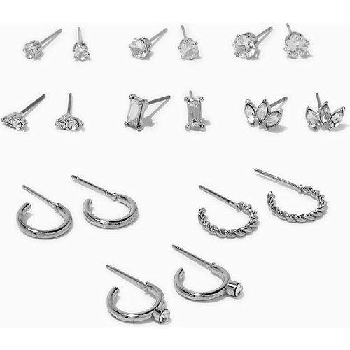 Lot de boucles d'oreilles variées extravagantes en zircon cubique couleur - Lot de 9 - Claire's - Modalova