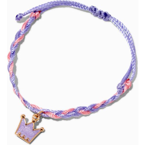 Bracelet réglable tressé couronne violet et - Claire's - Modalova